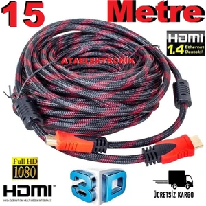 Ata Elektronik 15 Metre Sargılı Hdmi Kablo Full Hd 2160p Kaliteli HDMİ