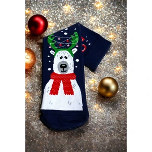 Unisex Yeni Yıl Yılbaşı Temalı 1 Çift Soket Çorap Seti