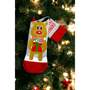 Unisex Yeni Yıl Yılbaşı Temalı 1 Çift Soket Çorap Seti