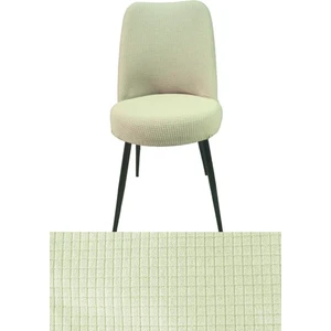 Likralı Pitikare Desen Retro Oval Sandalye Kılıfı. Süngerli, Küçük Oval Sandalye Örtüsü.  1 Adet  krem renk , sıkıştırma süngeri beraber gönderilmektedir , kumaş kalın ve esnektır