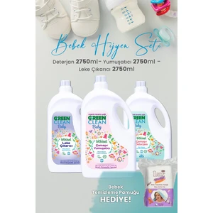 U Green Clean Green Clean Baby Bitkisel Çamaşır Deterjanı, Yumuşatıcı ve Leke Çıkarıcı 2,750 L ve Hediyeli