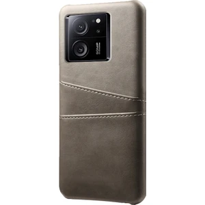 LR Joyful Xiaomi 13T Pro Smartphone Kapağı Çift Kart Yuvaları Pu Deri Kaplamalı Pc Koruyucu Kılıf (Yurt Dışından)