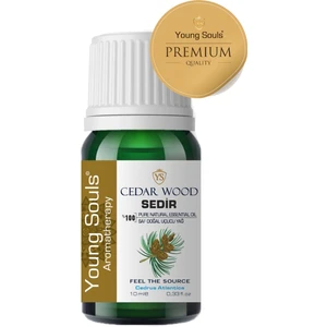 Young Souls Aromatherapy Cedarwood Essential Oil Sedir Ağacı Uçucu Yağ 10 ml