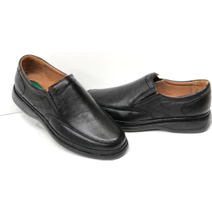 Kafkaslar Ayakkabı Deri Erkek Klasik Lastikli Baba Ayakkabısı