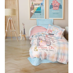 Cotton Box Genç Odası Tek Kişilik Lastikli Çarşaflı Nevresim Takımı Smile Mint