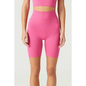 Los Ojos x Melodi Pembe Fitilli Seamless Yüksek Bel Biker Tayt Ribbed Short