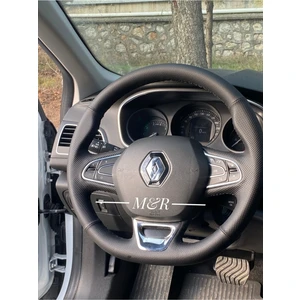 M&R Otokilif Aksesuar Ranault Megane 4 Orjinal Deri Direksiyon Kaplama