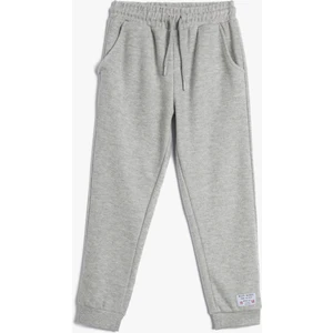 Basic Jogger Eşofman Altı Fitilli Kadife Beli Bağlamalı Cepli Şardonlu