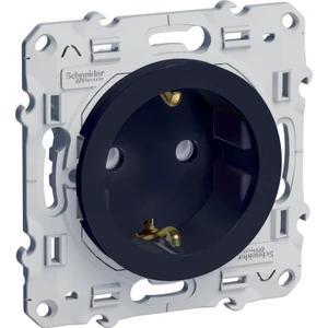 Odace Antrasit Topraklı Priz Modül + Kapak