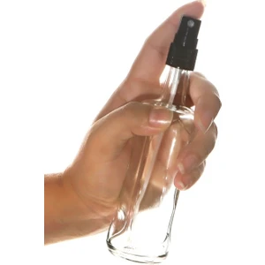 100ML Sprey Başlıklı Şeffaf Cam Şişe Kolonya Dezenfektan Şişesi MA2125