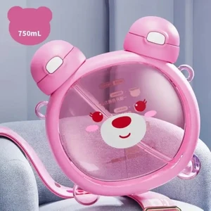 Esay Plastik Yuvarlak Ayıcık Matara 750 ml Suluk YUVARLK750