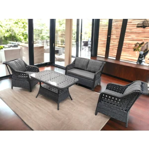 Tu Tienda Nova Rattan Örgü 2+1+1+Masa,Kayrak Gri