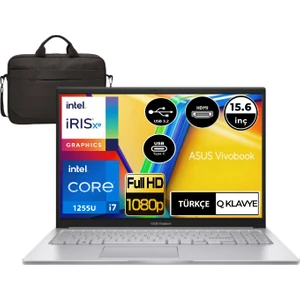 Vivobook 15  Intel Core I7 1255U 32GB 2tb SSD Freedos 15.6" Intel Iris Xe Graphics Full Hd Taşınabilir Bilgisayar X1504ZA-BQ44118 Çanta