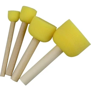 Ponpon Tampon Sünger Fırça Seti 4 Lü Paket