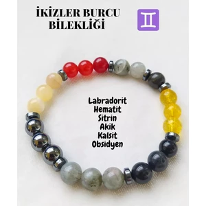 Ikizler Burcu Doğaltaş Bileklik Unisex Mudisaat