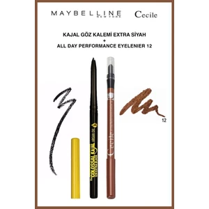 Maybelline New York Maybelline Argan Yağı Içeren Göz Kalemi Cecile All Day 12 Makyaj Seti