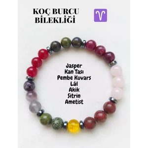 Koç Burcu Doğaltaş Unisex Bileklik