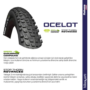 Bike And Art Mitas Ocelot Dış Lastik -26X2.10,MTB St 3mm Zırhlı