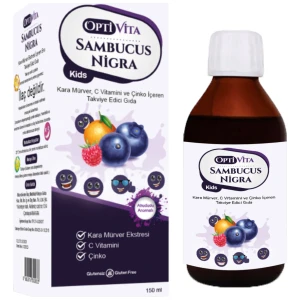 Sambucus Nigra Kids Şurup 150 ml (Kara Mürver Ekstresi, Vitamin C ve Çinko)