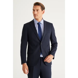 ALTINYILDIZ CLASSICS Erkek Lacivert Slim Fit Dar Kesim Mono Yaka Takım Elbise