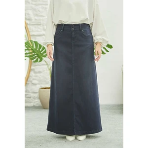 2254 DENIM Klasik Etek İndigo