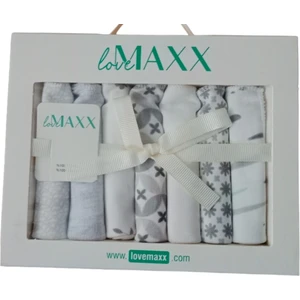 Baby Jem LOVE MAGİC Lovemaxx 230LV Bebek Karışık Desenli Grİ Yedili Ağız Mendili