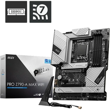 MSI PRO Z790-A MAX WIFI SOKET 1700 DDR5 7800MHZ(OC) PCI-E Gen5 M.2 USB3.2 DP HDMI 1x2.5G LAN WI-FI