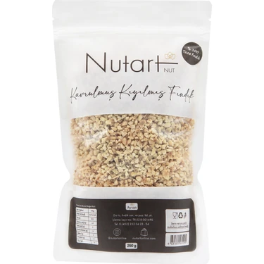 Nutart Kavrulmuş Kıyılmış (Pirinç) Fındık 250
