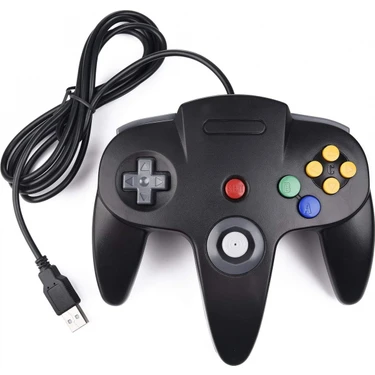 Jingyi N64 Oyunları Için Retro USB Denetleyicisi, N64 Klasik USB Denetleyicisi Gamepad Joystick,