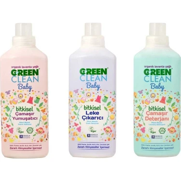 U Green Clean Baby Leke Çıkarıcı, Çamaşır Deterjanı ve Yumuşatıcısı 1