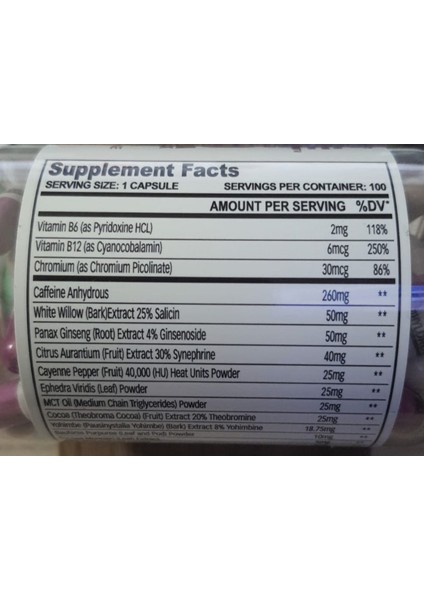 Methyldrene 100 Capsul modelleri