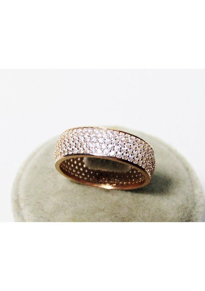 Gümüş Tamtur Rosegold Beş Sıralı Kadın Yüzük fiyatları