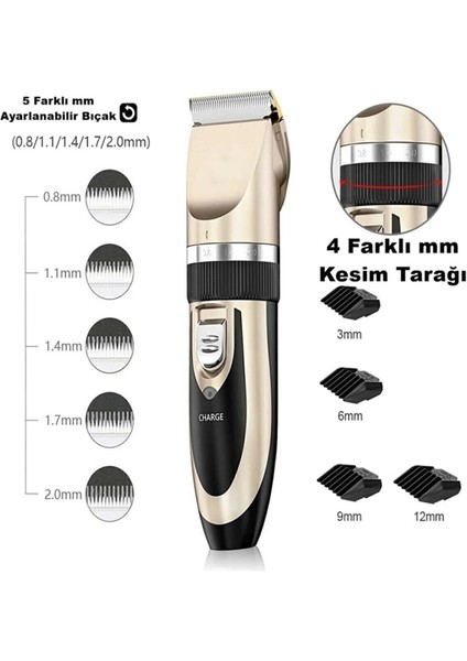 Pet-66 Yeni Model Çift Bataryalı Şarjlı Kedi Köpek Tıraş Makinesi Pet Traş + Yedek Batarya Hediyeli fiyatları