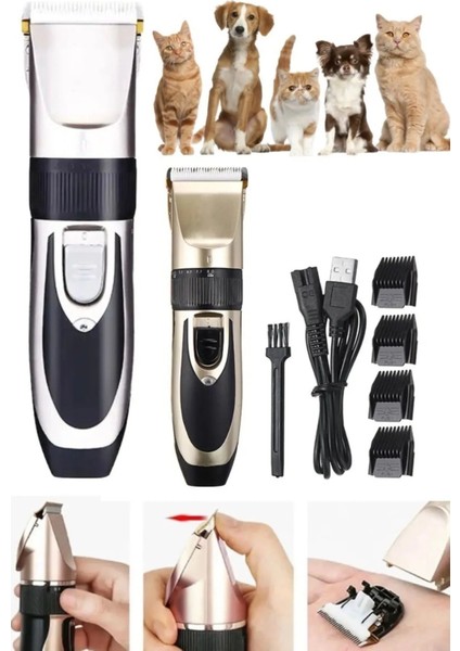 Pet-66 Yeni Model Çift Bataryalı Şarjlı Kedi Köpek Tıraş Makinesi Pet Traş + Yedek Batarya Hediyeli fırsatları