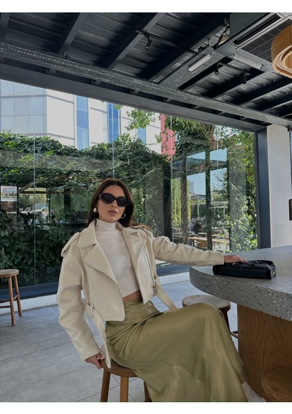 Kadın Uzun Saten Etek modelleri