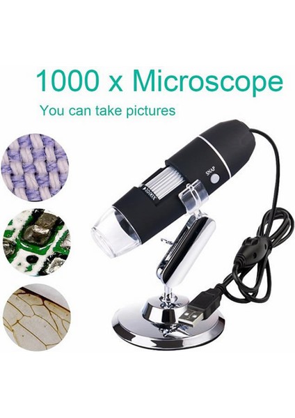 Type-C Micro Otgli 1000X Dijital Mikroskop USB Hd Cmos 8 Led Digital Microscobe AL4076 modelleri