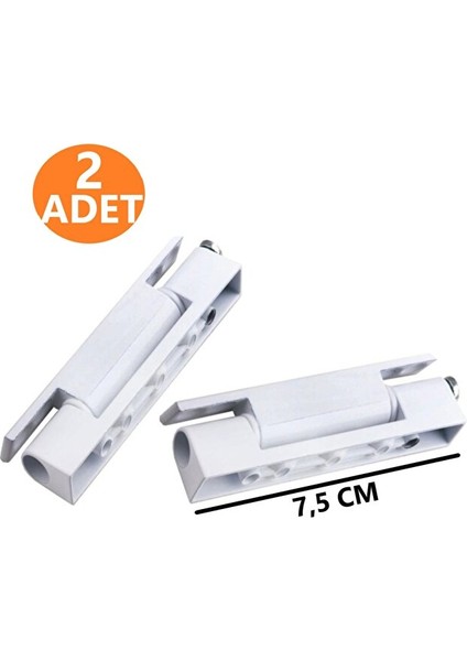 2 Adet Pvc Pimapen Pencere Menteşesi 7,5 cm Metal Beyaz