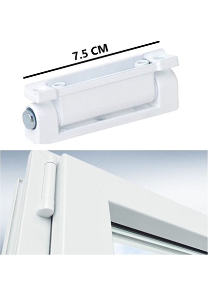 2 Adet Pvc Pimapen Pencere Menteşesi 7,5 cm Metal Beyaz fiyatları