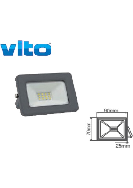 INDUS/10W/SMD/6000K/IP65/220V/LED Projektor Beyaz