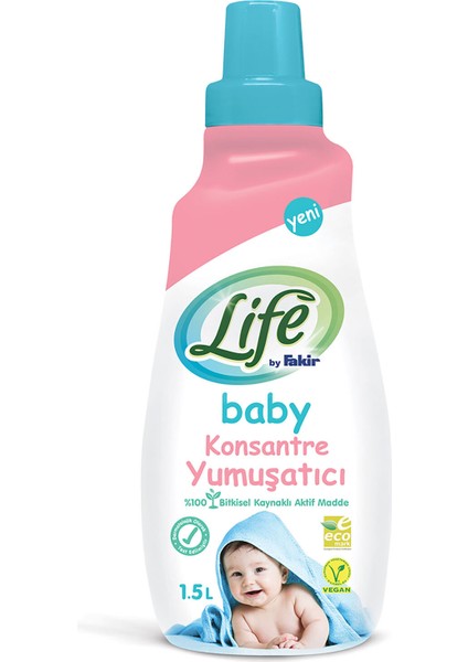 Fakir Life By Fakir Baby %100 Bitkisel Konsantre Yumuşatıcı 1,5 lt