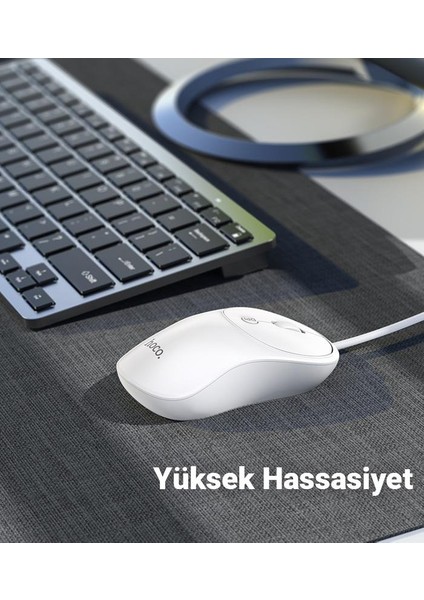 Hc Series 1600DPI 4d Yüksek Hassasiyet Kablolu Optik Mouse, Ergonomik Ultra Sessiz Mouse