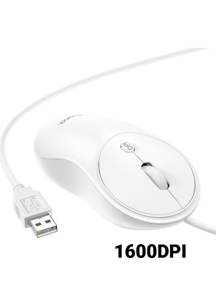 Hc Series 1600DPI 4d Yüksek Hassasiyet Kablolu Optik Mouse, Ergonomik Ultra Sessiz Mouse