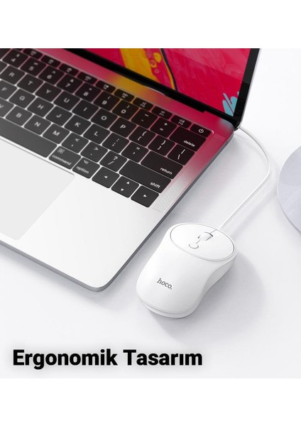 Hc Series 1600DPI 4d Yüksek Hassasiyet Kablolu Optik Mouse, Ergonomik Ultra Sessiz Mouse