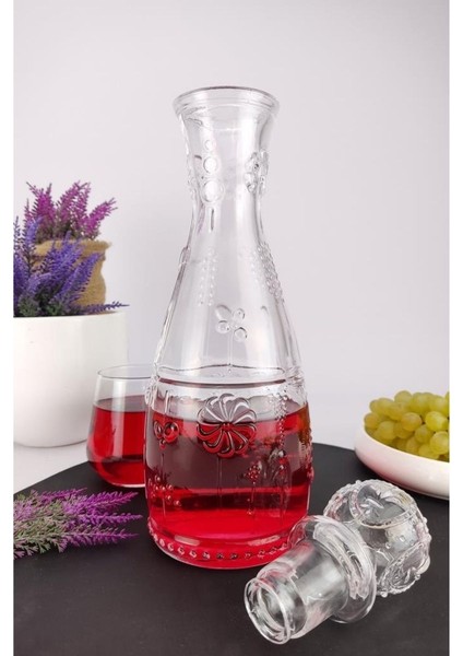 Bahar Cam Kapaklı Su ve Meşrubat Sürahisi Karaf Şişe 750 ml - BH.KIR.010.00.000