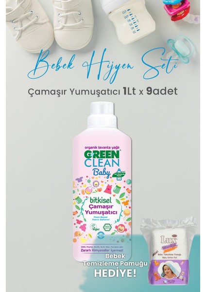 Baby Çamaşır Yumuşatıcı 1 L x 9 Adet ve Hediyeli