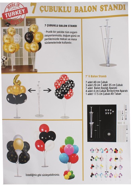 Balon Standı 7 Çubuklu fiyatları