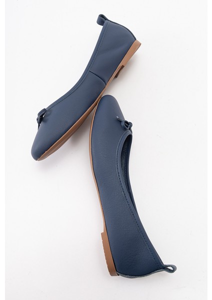 01 Lacivert Cilt Kadın Babet Lacivert Yumuşak Tabanlı Şık Tasarım fırsatları