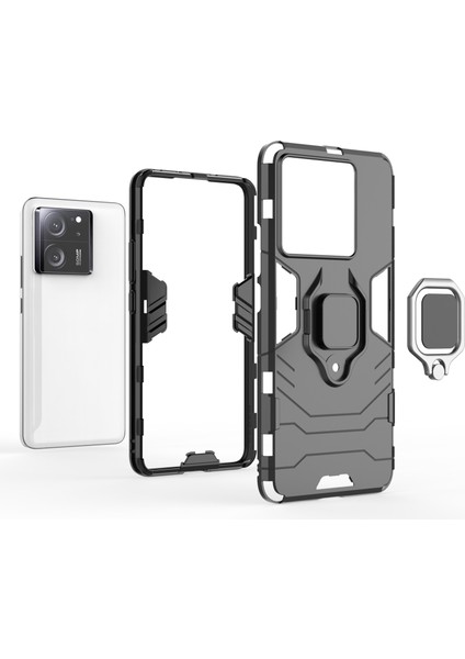 Xiaomi 13T Pro-Drop Anti-Drop Arka Kapak Halka Tutucusu Kickstand Pc+Tpu Telefon Kılıfı (Yurt Dışından) modelleri