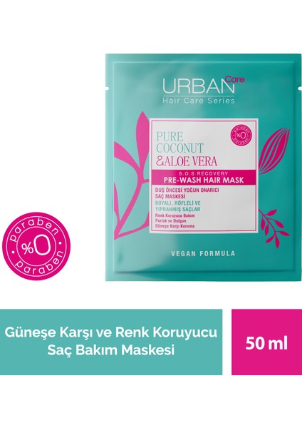 Saç Maskesi & Coconut ve Aloe Vera Özlü 50 ml