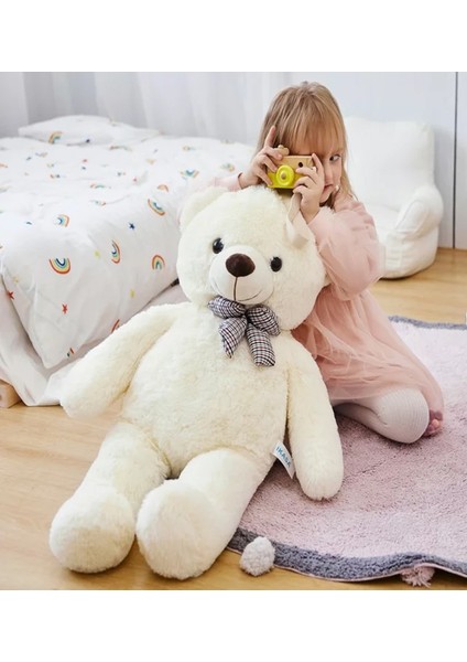 90 cm Papyonlu Peluş Ayıcık - % 100 Yerli